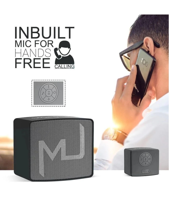 Macjack Wave 120 3 W Bluetooth Speaker Bluetooth v5.0 with Call function,3D Bass Playback Time 10 hrs Black - Black