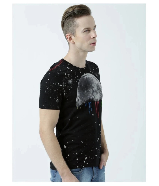 Huetrap cotton Black Printed T-Shirt Single Pack - None