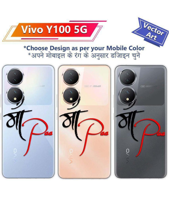 Fashionury Multicolor Printed Back Cover Silicon Compatible For Vivo Y100 5G ( Pack of 1 )