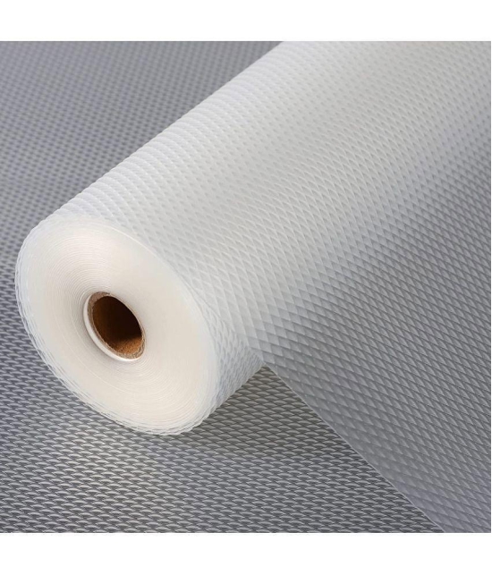 EASYHOME Multipurpose ( 60 cm X 10 m) EVA Anti-Slip Mat Liners For Bathroom, Kitchen, Fridge & Table Mat- Transparent (60cmx1000cm)