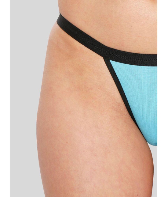 ILRASO - Blue Cotton Lycra Solid Women's Cheekies ( Pack of 1 ) - None