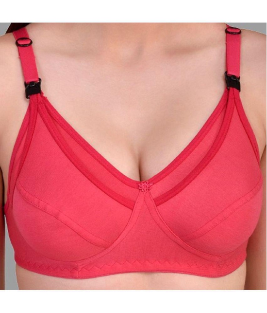 Zourt - Red Cotton Solid Womens Maternity Bra ( Pack of 1 ) - 36B