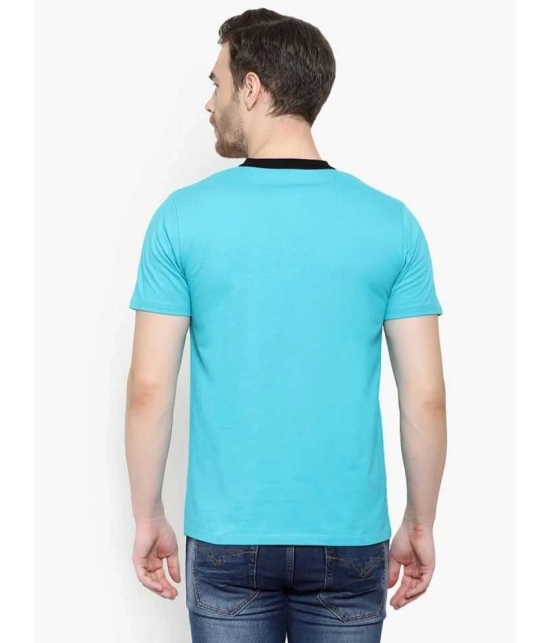 Glito - Blue Cotton Blend Regular Fit Mens T-Shirt ( Pack of 1 ) - None