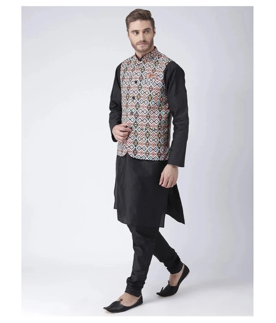 Hangup Multi Cotton Blend Nehru Jacket - None