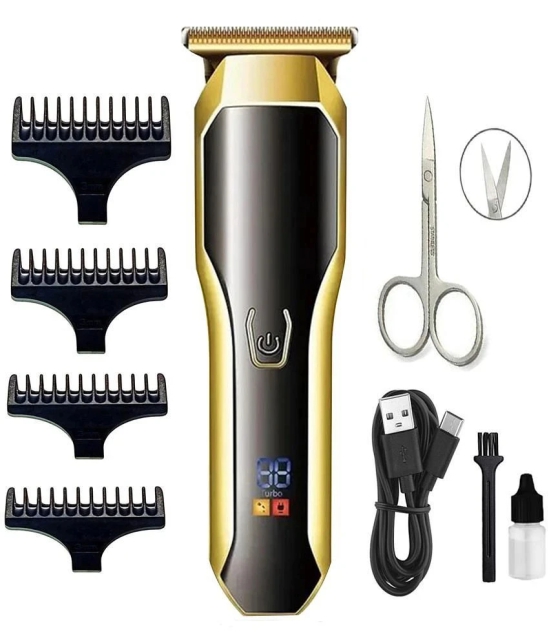 geemy LED DISPLAY Salon Multicolor Cordless Beard Trimmer With 60 minutes Runtime