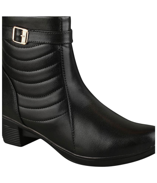 Shoetopia - Black Women''s Ankle Length Boots - None