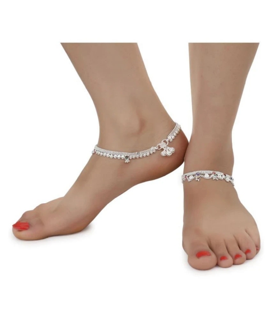 AanyaCentric - Silver Anklets ( Pack of 1 ) - Silver