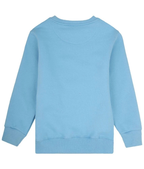 BOYS SWEAT SHIRT ROUND NECK FULL SLEEVES SOLID MEDIUM BLUE - None