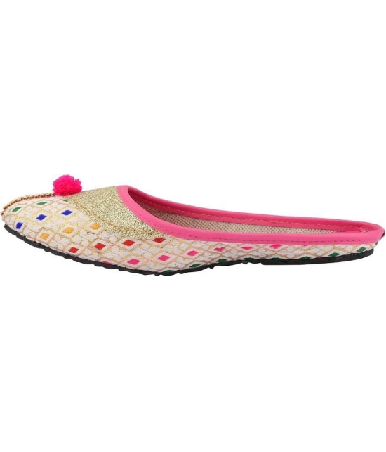 Apratim Pink Ethnic Footwear - None