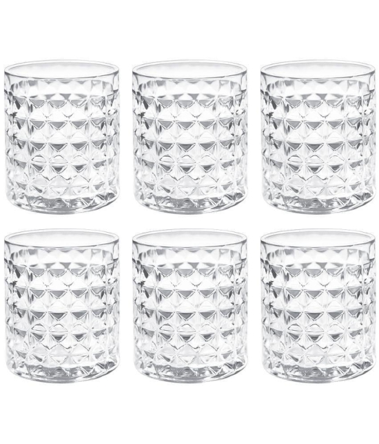 Treo By Milton Knitts 260 Juice Glass Tumbler, Set of 6, 260 ml Each, Transparent | Easy to Clean | Dishwasher Safe | Water | Juice | Kitchen Items