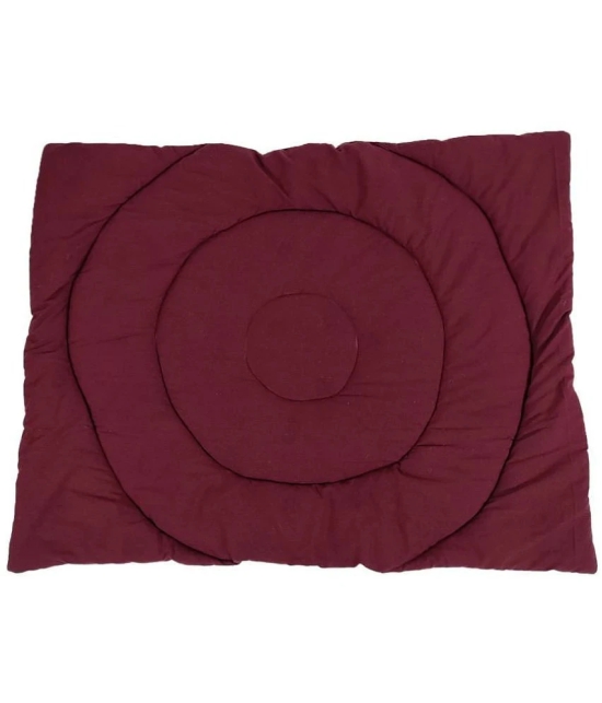 NUEVOS DOGGADIL Cotton Quilted Rectangle Cat Dog Pet Bed Mattress | Foldable Padded Pet Mat_ Maroon - Large