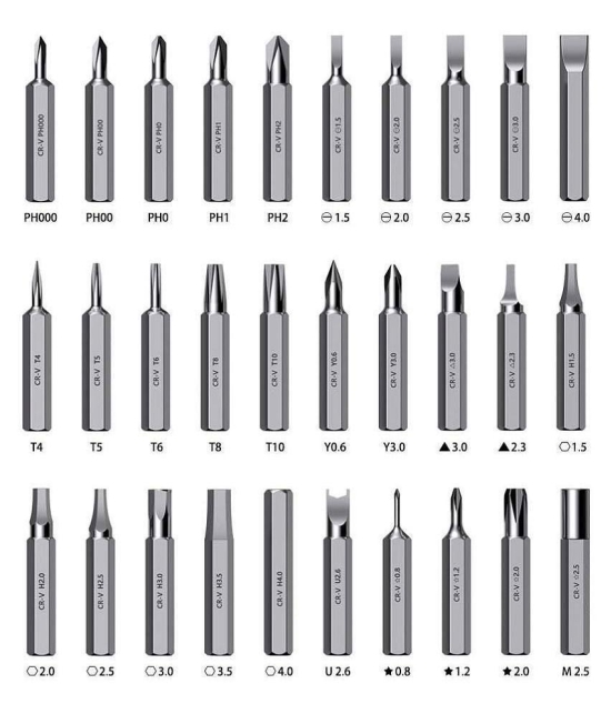 32 in 1 Interchangeble Mini Screwdriver Bits Set with Magnetic Flexible Extension Rod for Home Appliance, Laptop, Mobile, Computer Repairing, etc