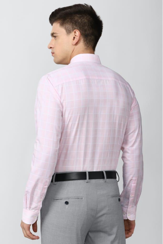 Men Pink Slim Fit Formal Full Sleeves Formal Shirt