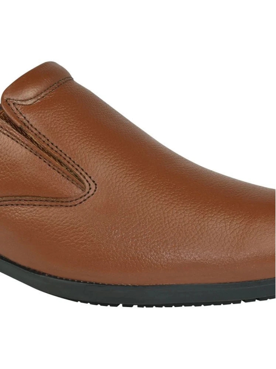 Ajanta Tan Mens Slip On Formal Shoes - None