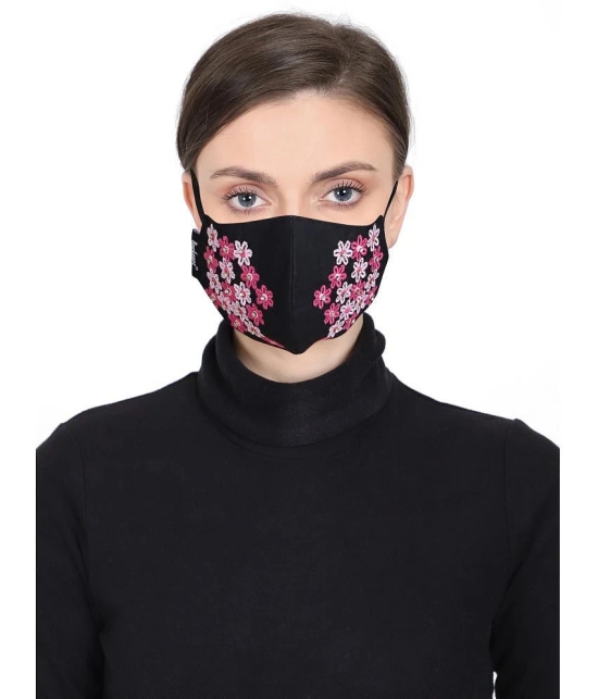 Anekaant - Black Cotton Mask ( Pack of 1 )