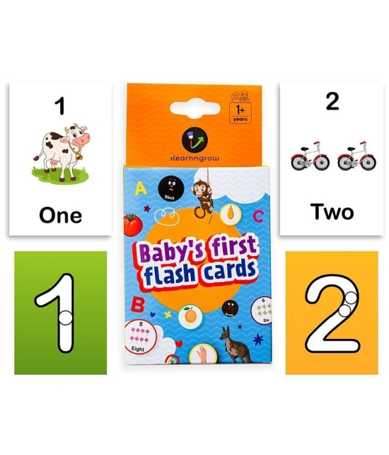 ILEARNNGROW Number Flash Cards - Dip dot coloring and matching numbers. Cards for Kids Early Learning | Easy & Fun Way of Learning 1+ years - Multi-Colour