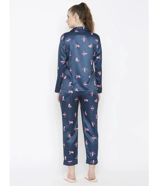 Smarty Pants - Blue Rayon Womens Nightwear Nightsuit Sets ( Pack of 1 ) - None