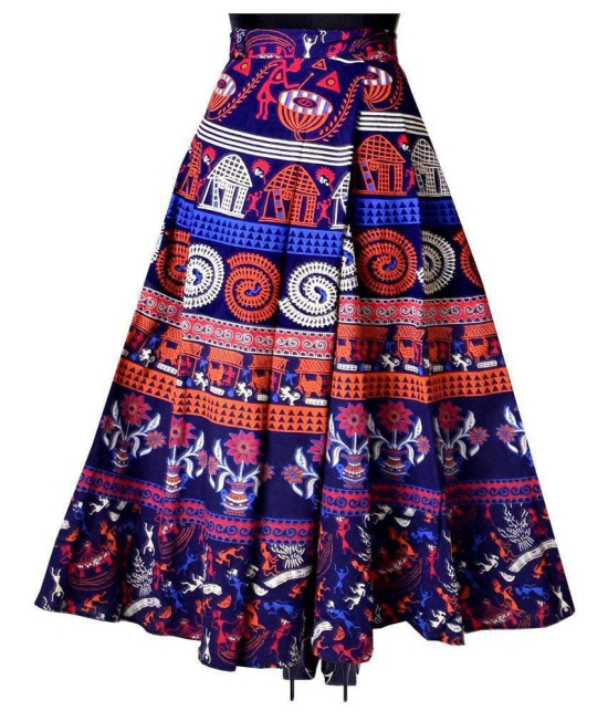 Rangun Cotton Straight Skirt - Blue - 37-41