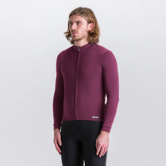 Santini Impetus Long Sleeve Jersey-L / Burgundy