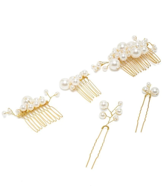 YOUBELLA Gold Girls Comb Clip ( Pack of 1 ) - Gold