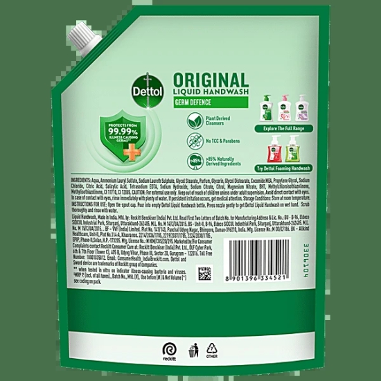 Dettol Hand Wash Original, 1.5 Liter