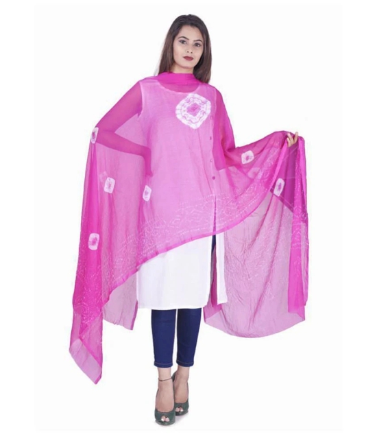 Apratim Pink Chiffon Bandhej Dupatta