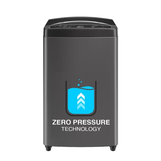Godrej 7.5 Kg 5 Star Zero Pressure Technology Fully-Automatic Top Load Washing Machine (WTEON MGNS 75 5.0 FDTN MTBK, Metallic Black, With Toughened Glass Lid)