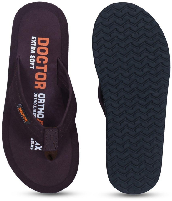 DOCTOR EXTRA SOFT - Brown Men's Daily Slipper - None