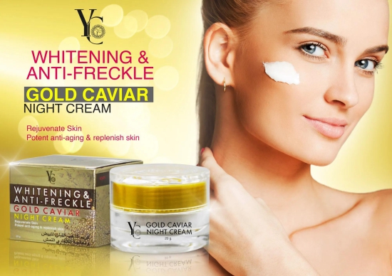 YC Whitening Gold Caviar Night Cream 20g-pack of 3