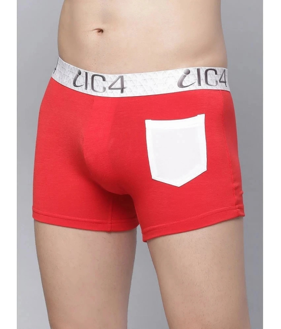 IC4 - Multicolor Cotton Blend Mens Trunks ( Pack of 2 ) - S