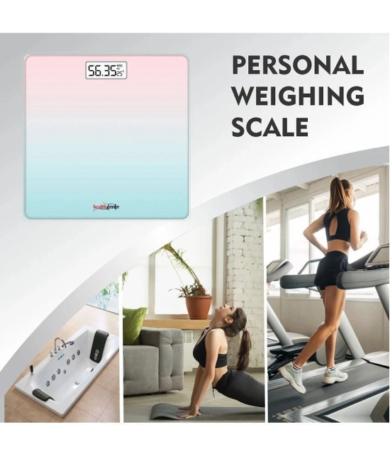 Healthgenie Digital Weight Machine Tempered lass Pastel Shade Digital Bathroom Weighing Scales