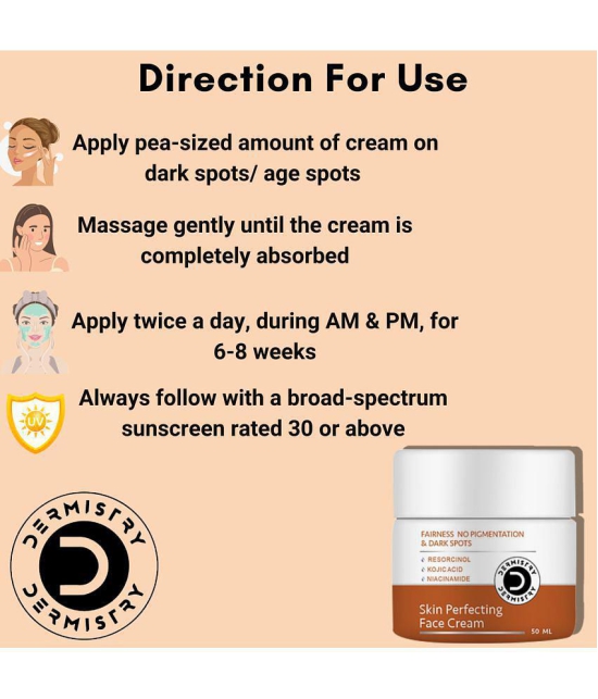 Dermistry Hyper Pigmentation Fairness Kojic Acid Face Cream Skin D Tan Whitening Lightening Brightening Shine Care Anti Blemishes Pigment Melasma Removal Glowing Beauty Moisturizer Goree Gor