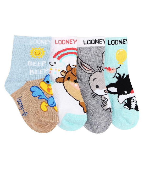 Looney Tunes Newborn Baby Socks By Bonjour- Pack Of 4 - 1-2 years