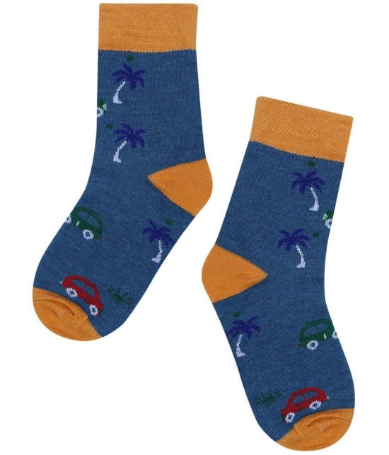 Dollar Multicolor Cotton Blend Boys Ankle Length Socks ( Pack of 5 ) - 9-11 years