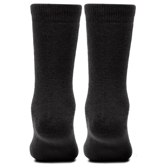 Kids Plain Woolen Crew Socks- Pack of 2 Black 9 - 12 Years