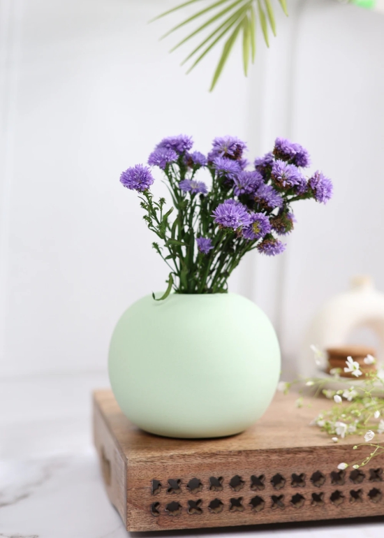 Light Green Round Planter-Single