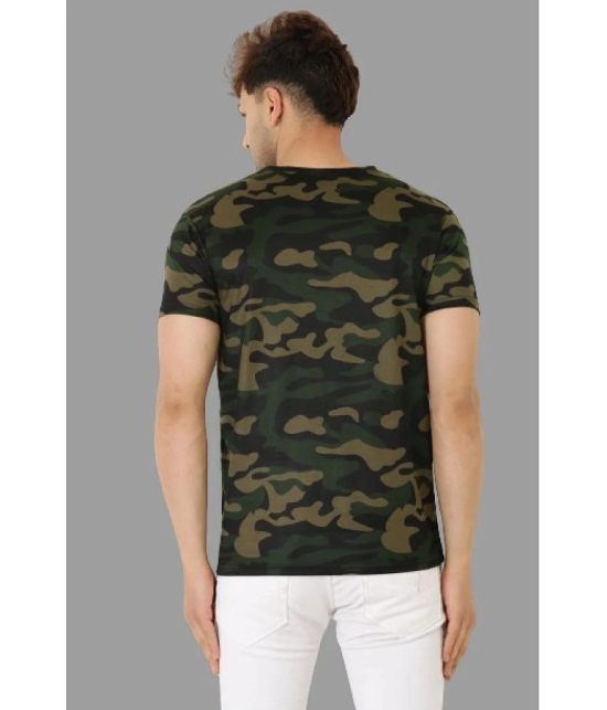 Leotude - Olive Cotton Blend Regular Fit Mens T-Shirt ( Pack of 1 ) - None