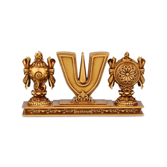 Artarium Vaishnav Tilak | Sankh Chakra Tilak of Lord Vishnu for Home, Temple & Office | Material- Resin & Marble Dust | Pack-1