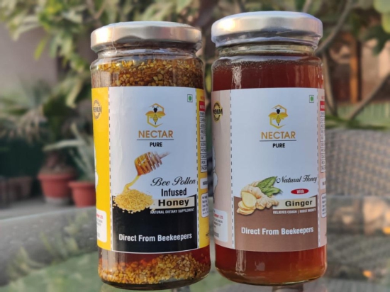 Ginger Honey & Pollen Infused Honey Combo pack