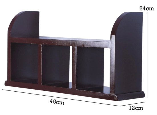 Wooden Beautiful Designer Kitchen Wall Shelves Rack-Brown