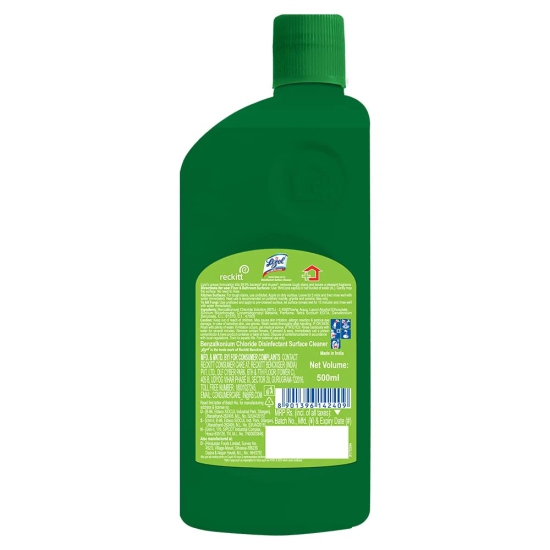 Lizol Disinfectant Surface & Floor Cleaner Liquid - Neem, 500 Ml