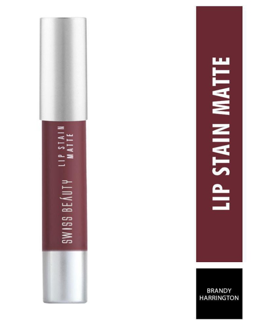 Swiss Beauty Lip Stain Matte Lipstick Lipstick (Harrington), 3.4gm