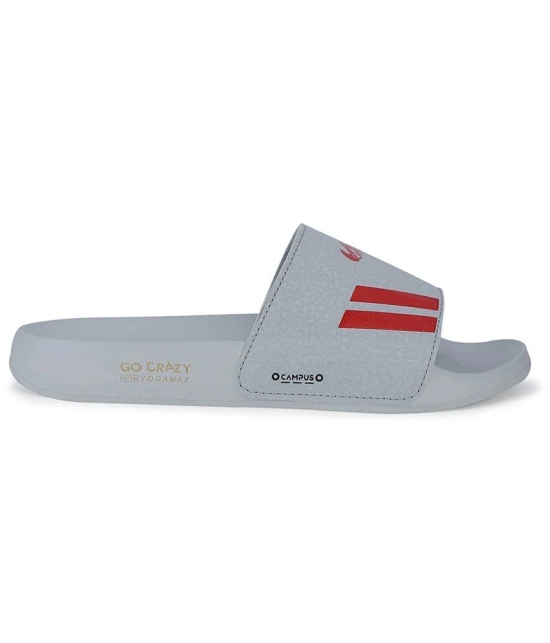 Campus Light Grey Mens Slide Flip Flop - None