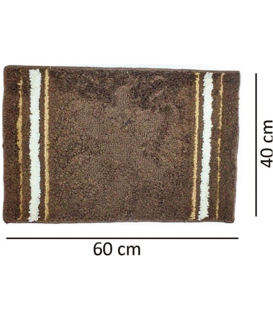 Abhikram Brown Single Door Mat - ( 60 X 40 ) - Brown