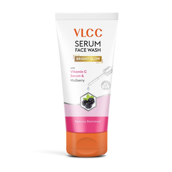 VLCC Serum Facewash - 100 ml | with Vitamin C Serum & Mulberry to Reduce Blemishes & Bright Glow | Dermatologically Tested