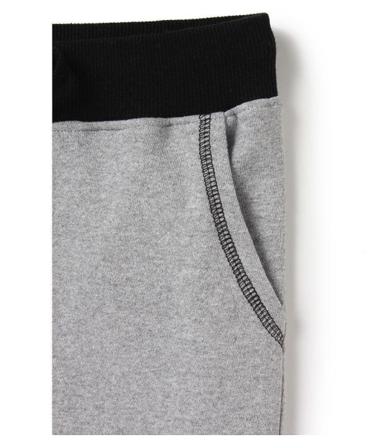 Cub McPaws Boys  Black - Grey Track Pant |Elasticated Waist|Contrast Bottom Cuff|Side Pockets|Cotton|4-12 Years - None