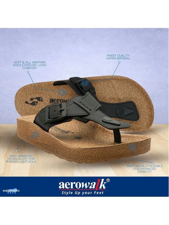 Aerowalk Black Womens Slipper - None