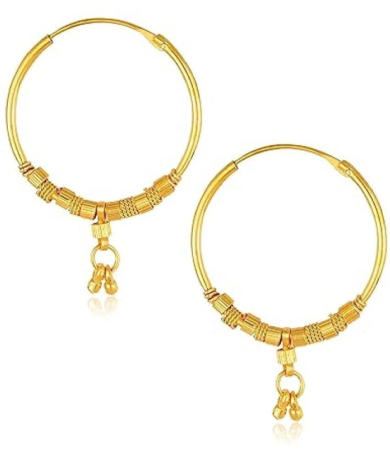 VIVASTRI Golden Bali Earrings ( Pack of 1 ) - Golden