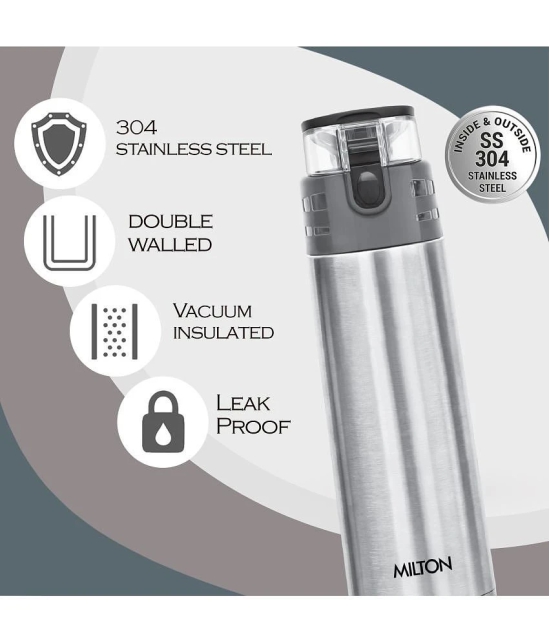 Milton Atlantis 900 Thermosteel Hot and Cold Water Bottle, 750 ml, Silver - Silver