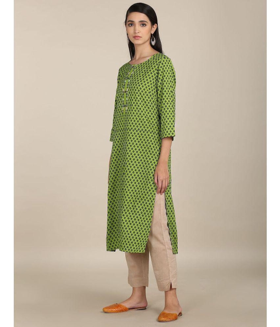 Karigari - Straight Rayon Green Women's Kurti ( Pack of 1 ) - None